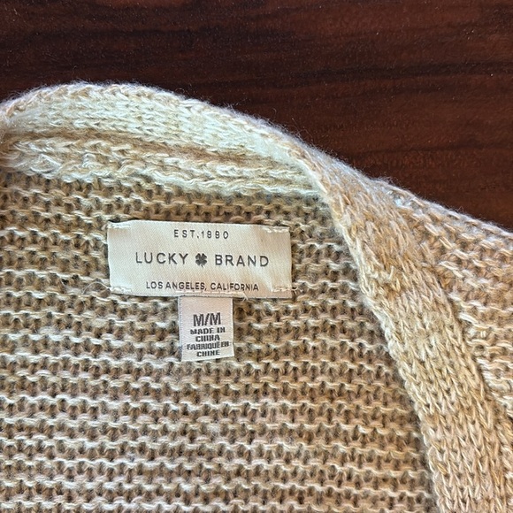 Lucky Brand Open Front Aztec Cardigan with fringe/ Size medium - Picture 2 of 8